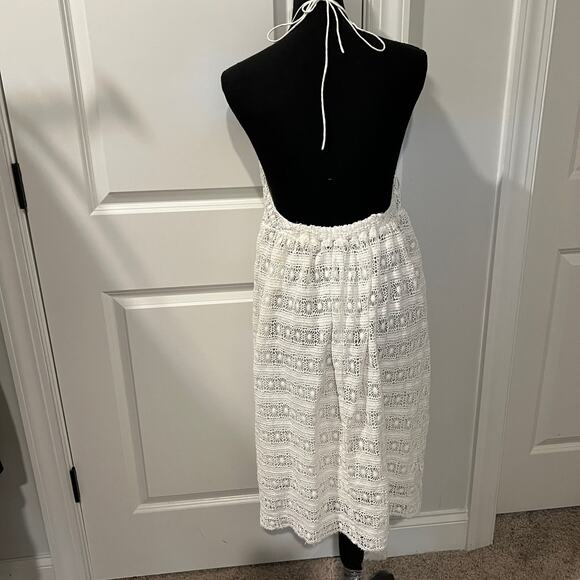 $995 ZIMMERMAN 3 Lace Halter Mini Dress White - Picture 4 of 8